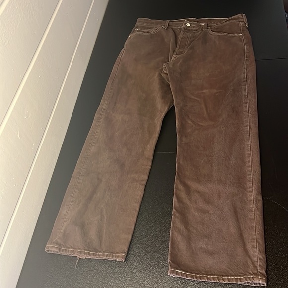 LEVI'S brown button fly striaght fit jean SZ 36x30 - Picture 4 of 8